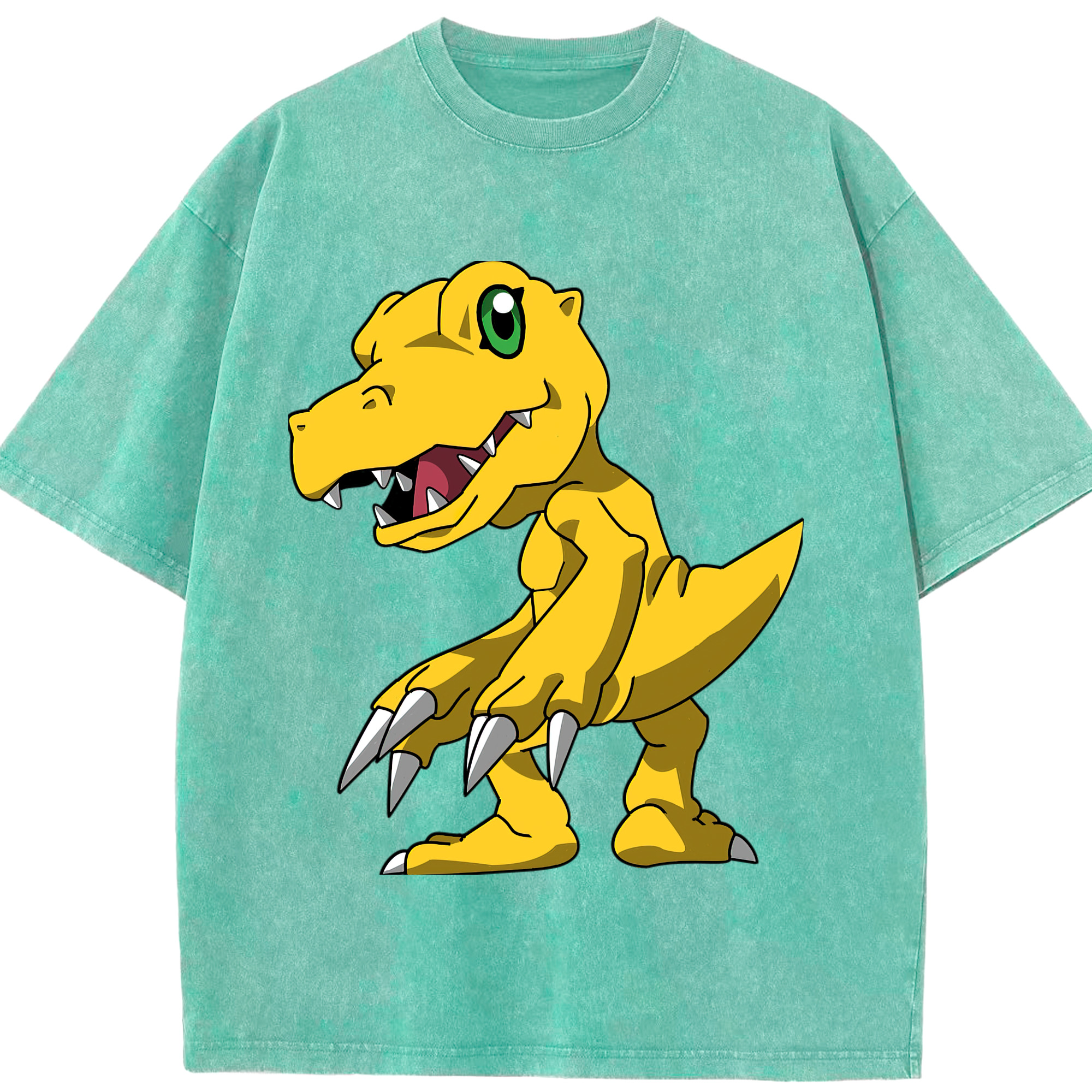 （画像用） Digimon デジタルモンスター/デジモン 綿100% ヴィンテージ風 半袖Tシャツ（フロントプリント）